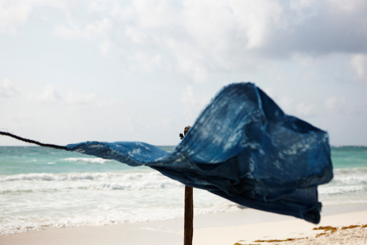 Indigo Dyed Beach Wrap