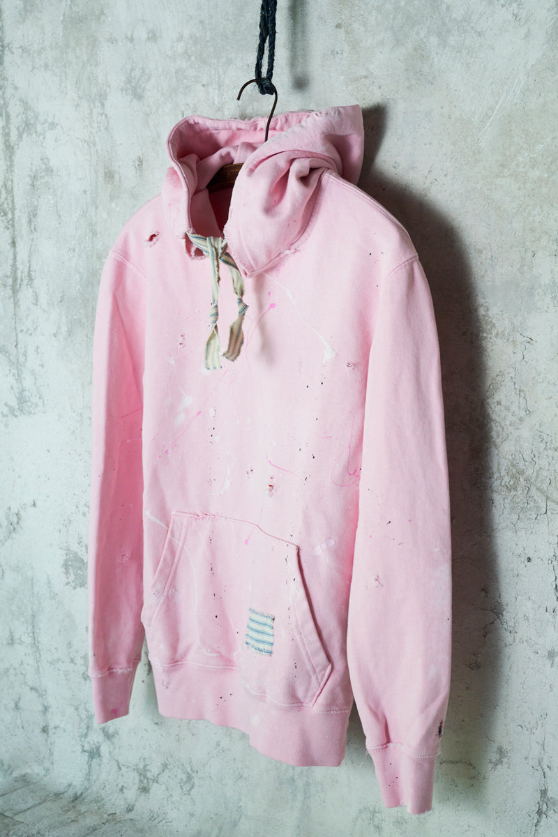 Pink Dyed Paint Splatter Camp Counselor Hoodie