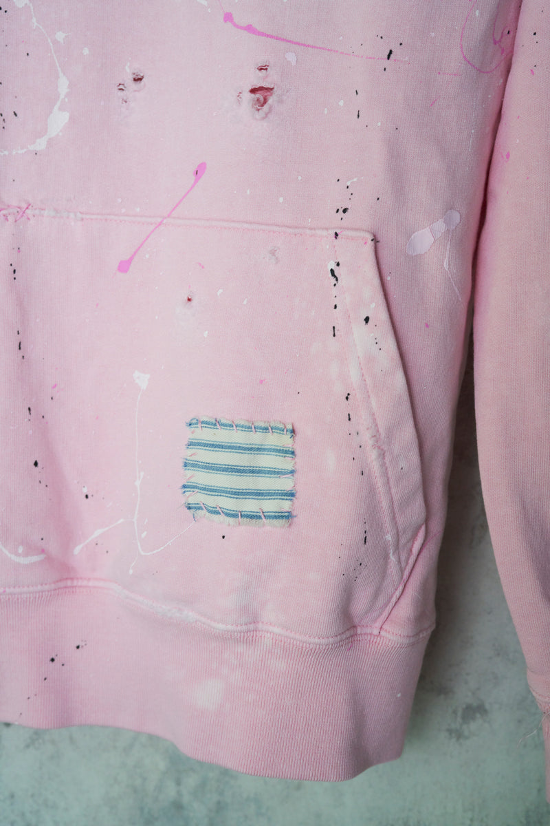 Pink Dyed Paint Splatter Camp Counselor Hoodie