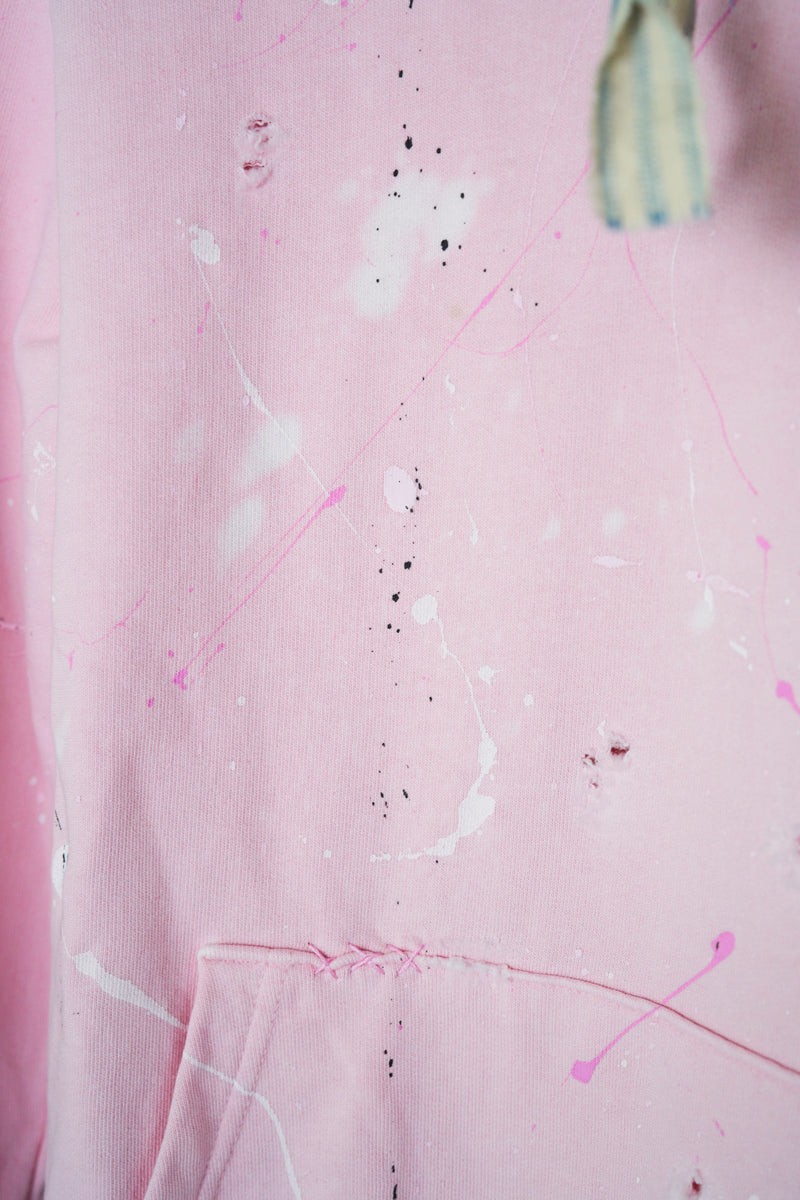 Pink Dyed Paint Splatter Camp Counselor Hoodie