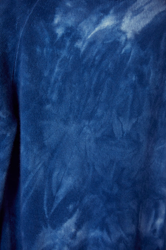 Dark Washed Indigo Dyed Cashmere Hoodie