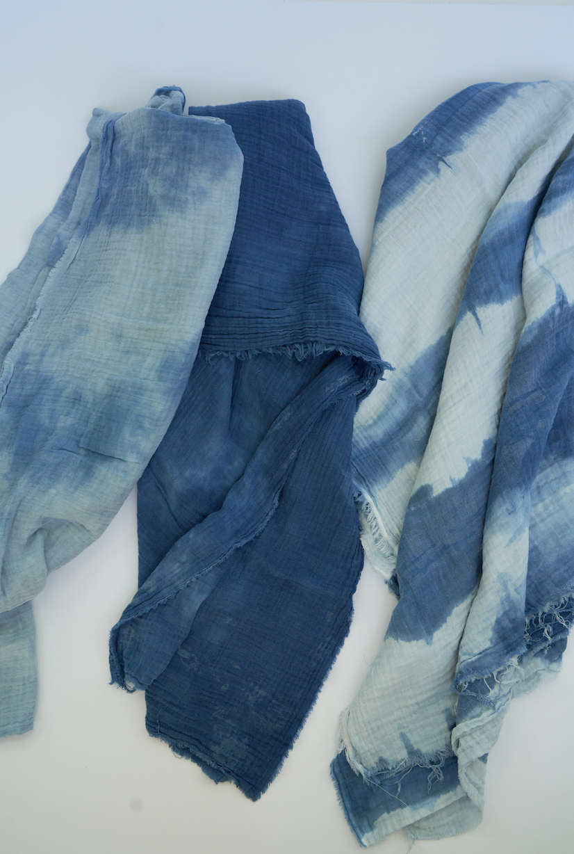 Indigo Dyed Beach Wrap