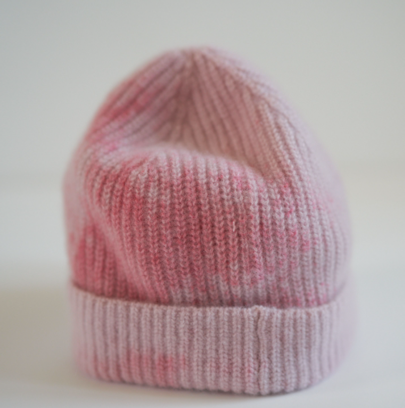 Pink Dyed Cashmere Beanie